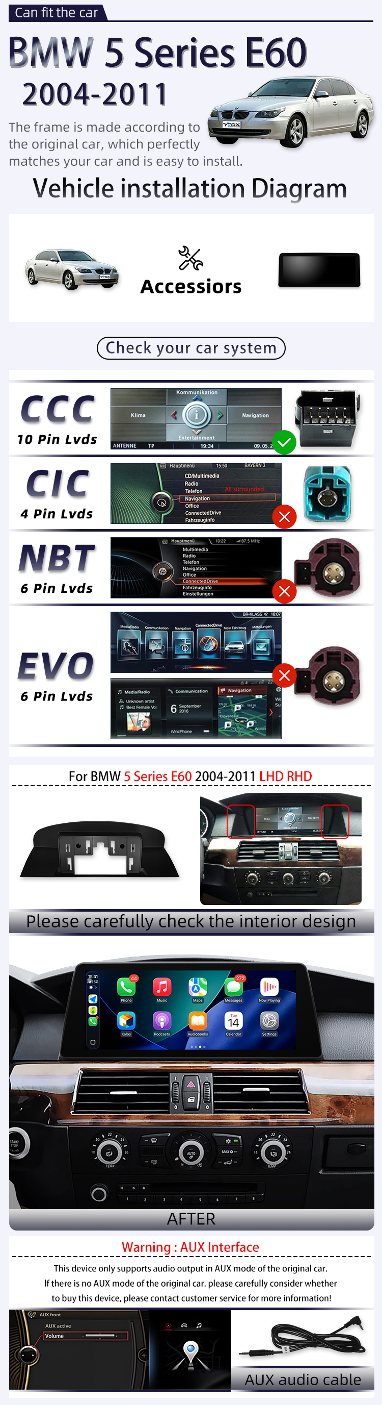 For BMW 5 Series E60 2004-2011(图2)