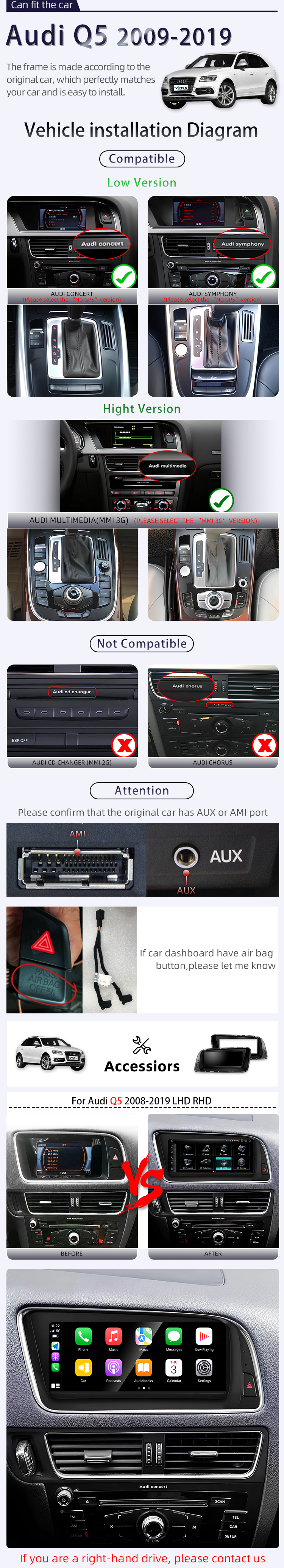For Audi Q5 2009-2019(图2)