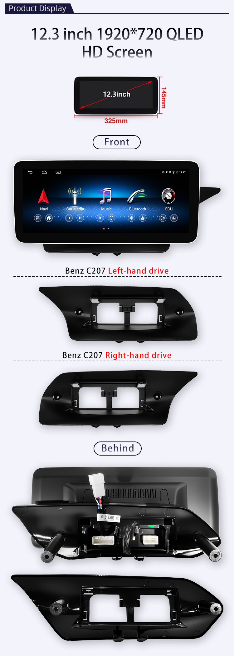 For Mercedes Benz E Class C207 2010-2015(图6)