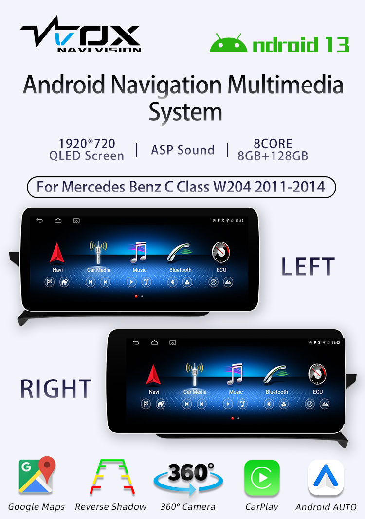 For Mercedes Benz C Class W204 2011-2014(图1)
