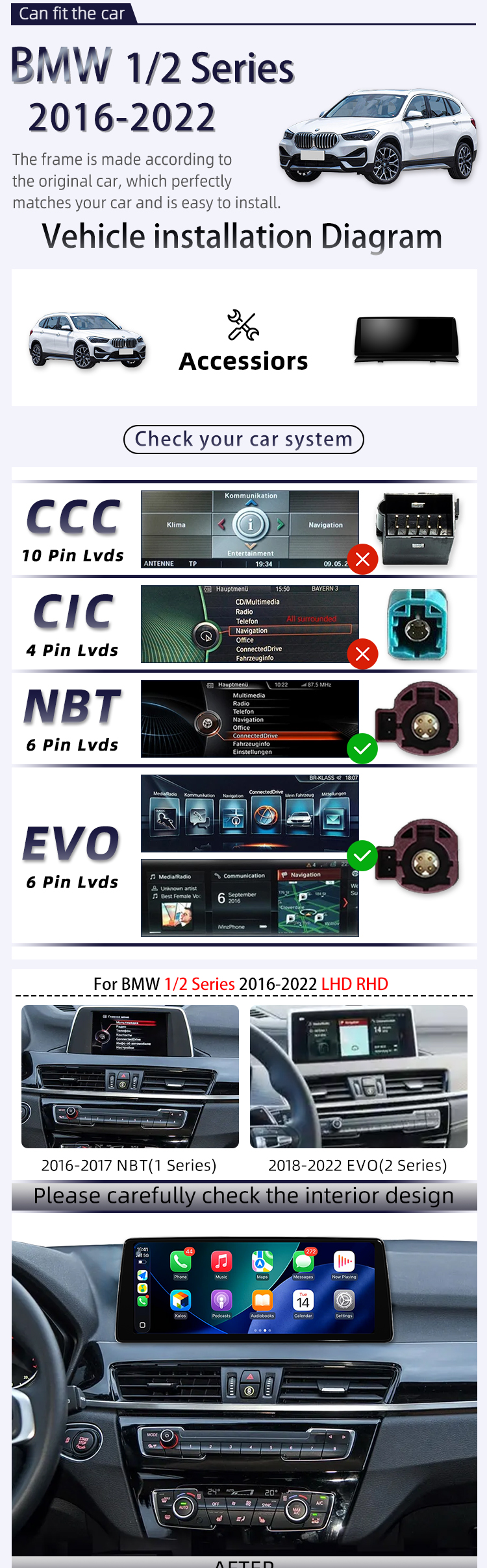 For BMW 1/2 Series 2016-2022(图2)
