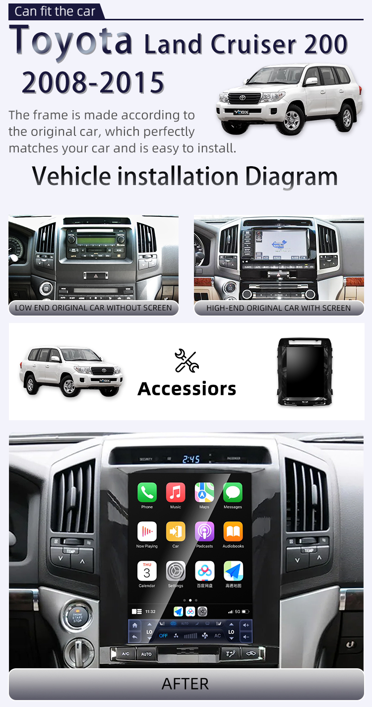 For Toyota Land Cruiser 200 2008-2015(图2)