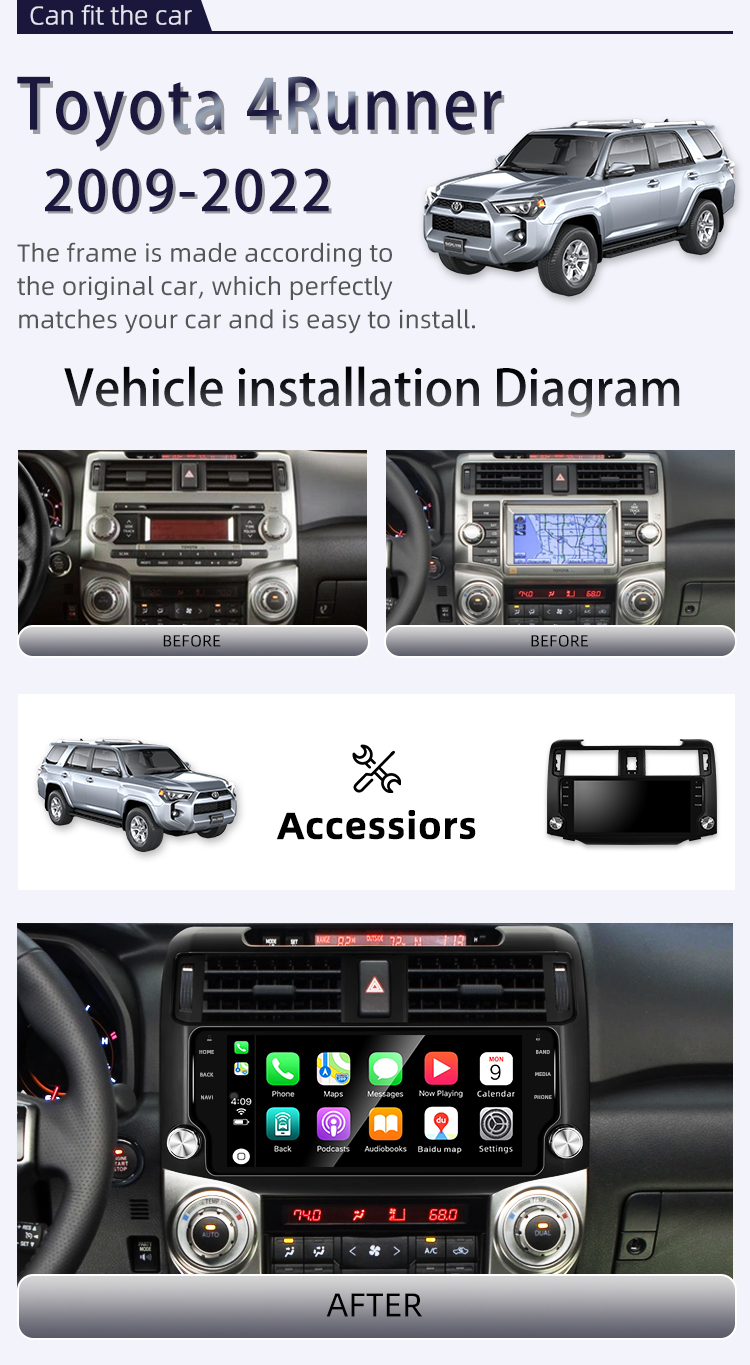 For Toyota 4Runner 2009-2022(图2)