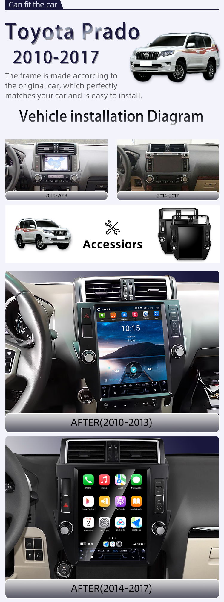 For Toyota Prado 2010-2017(图2)