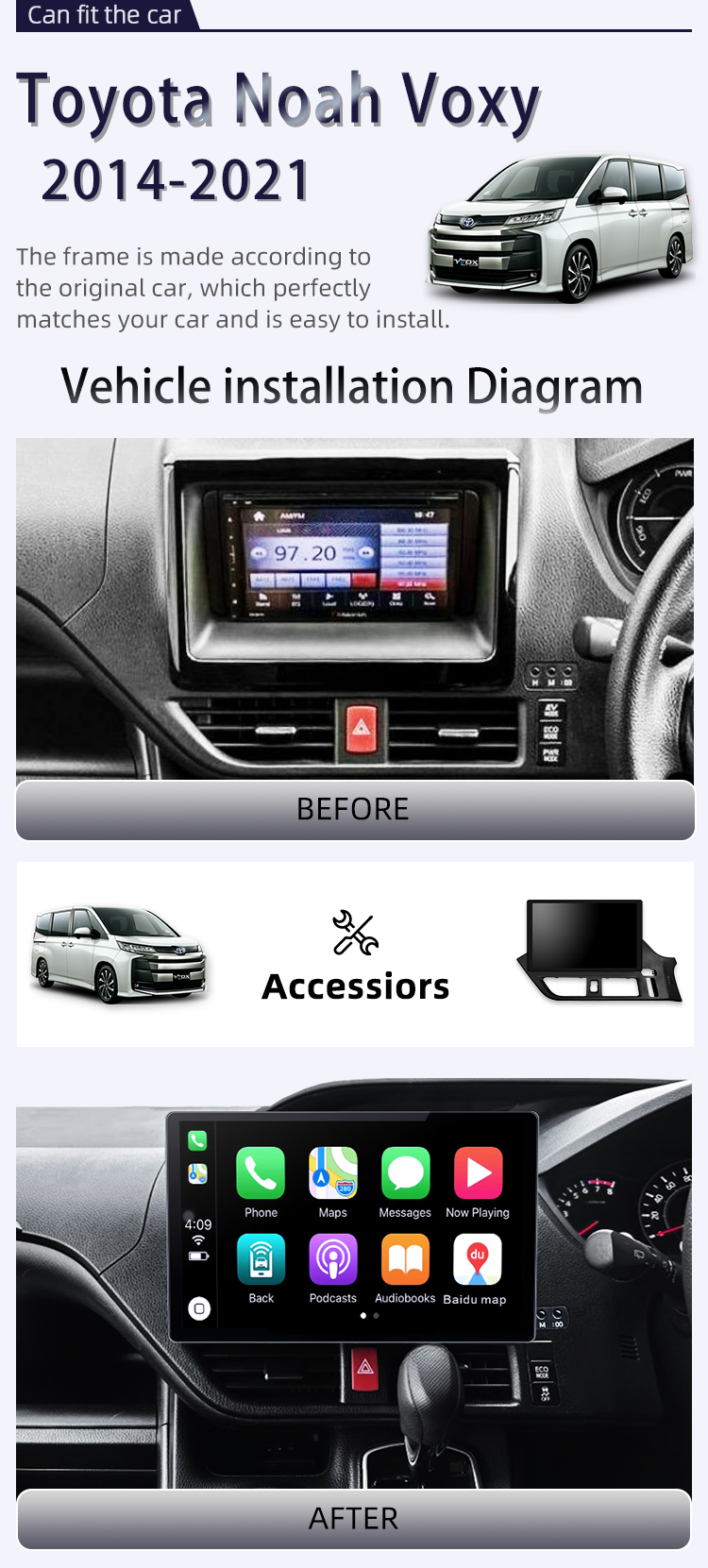 For Toyota Voxy Noah 2014-2021(图2)
