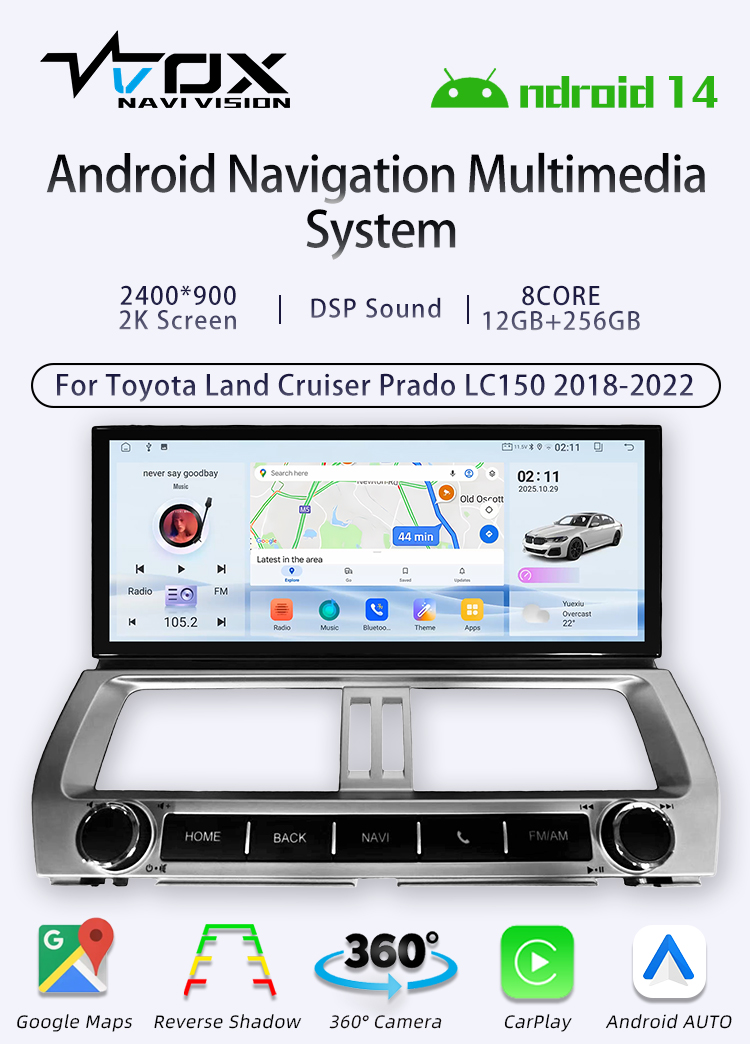 For Toyota LandCruiser150Prado 2018-2022(图1)