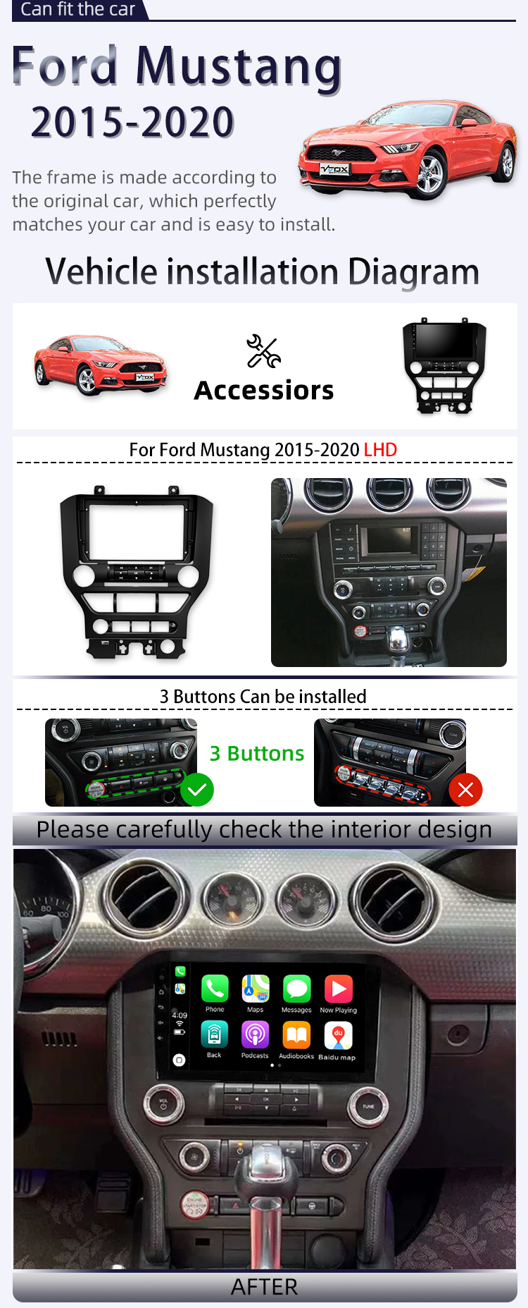 For Ford Mustang 2015-2020(图2)