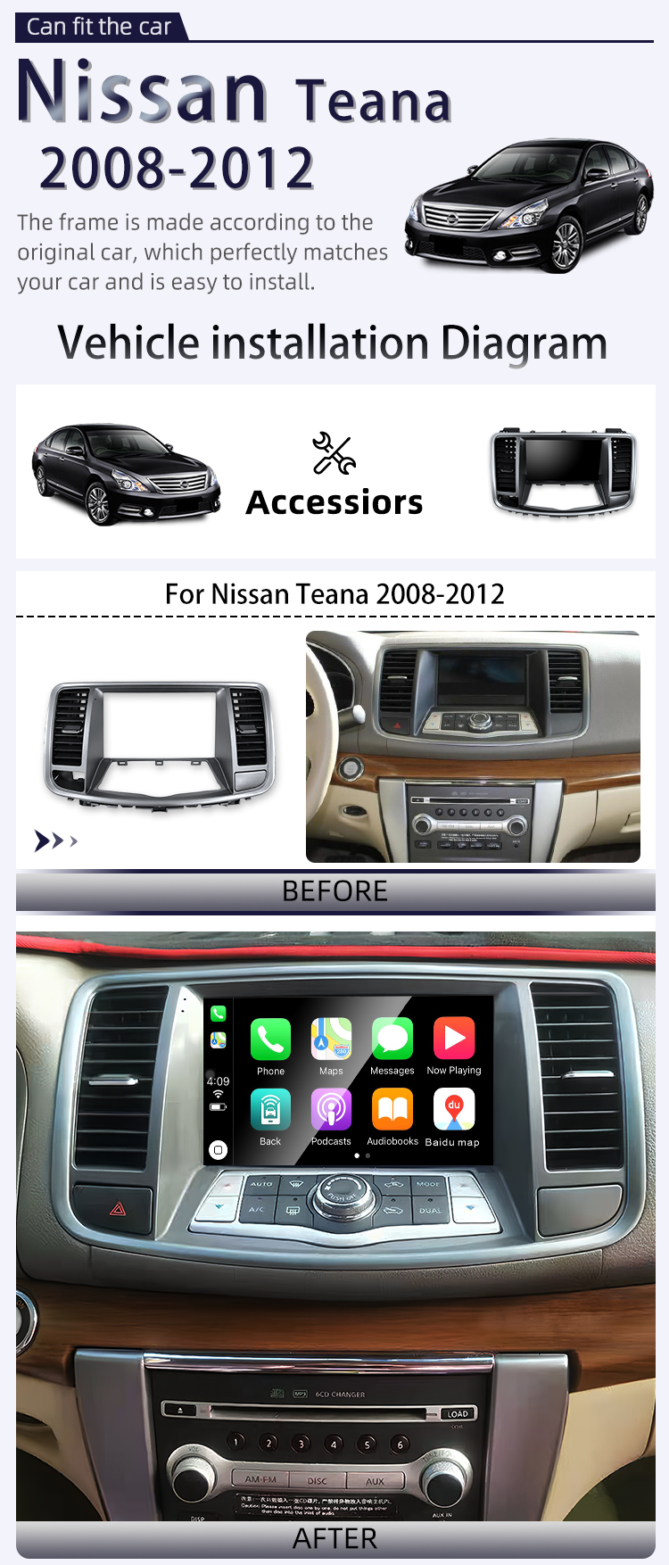 For Nissan Teana 2008-2012(图2)