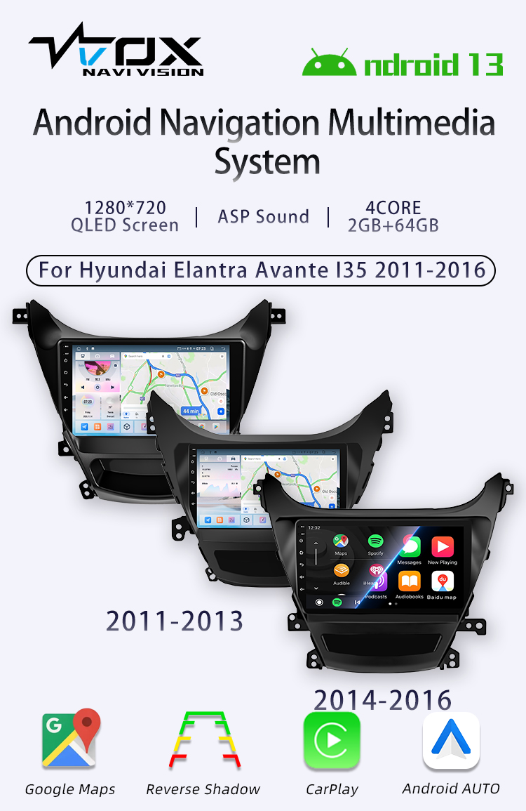 For Hyundai Elantra Avante I35 2011-2016(图1)