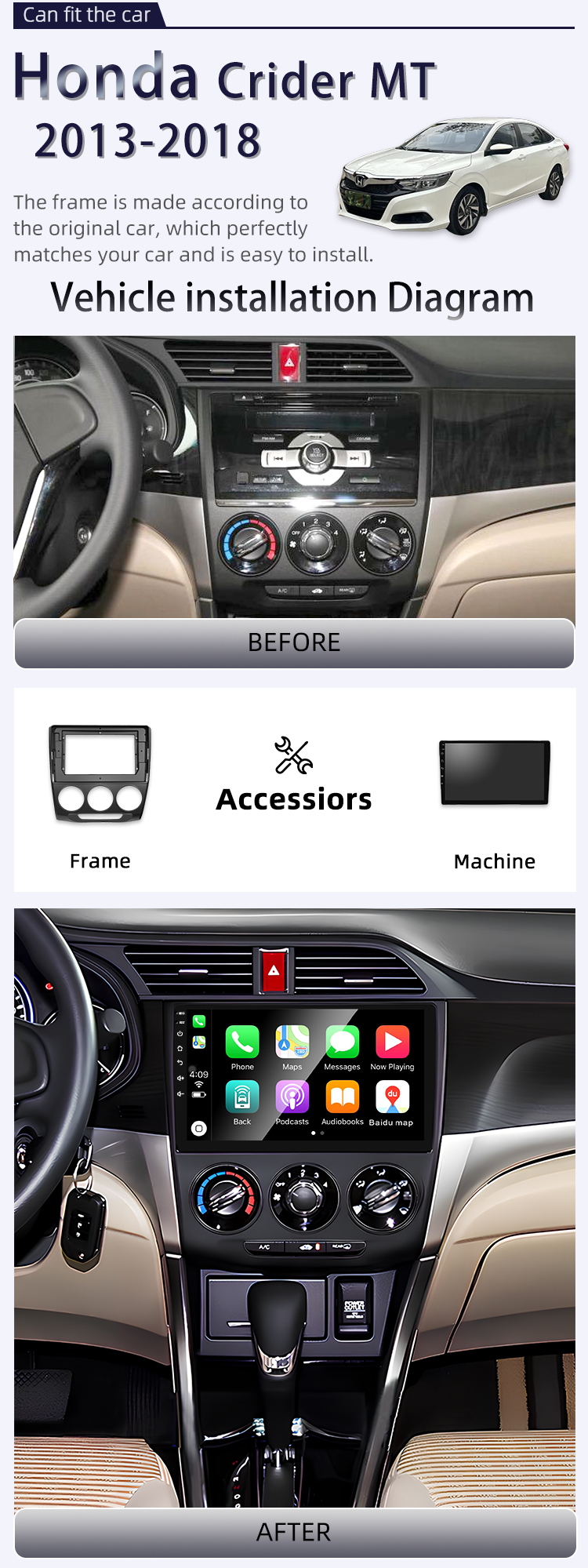 For Honda Crider MT 2013-2018(图2)
