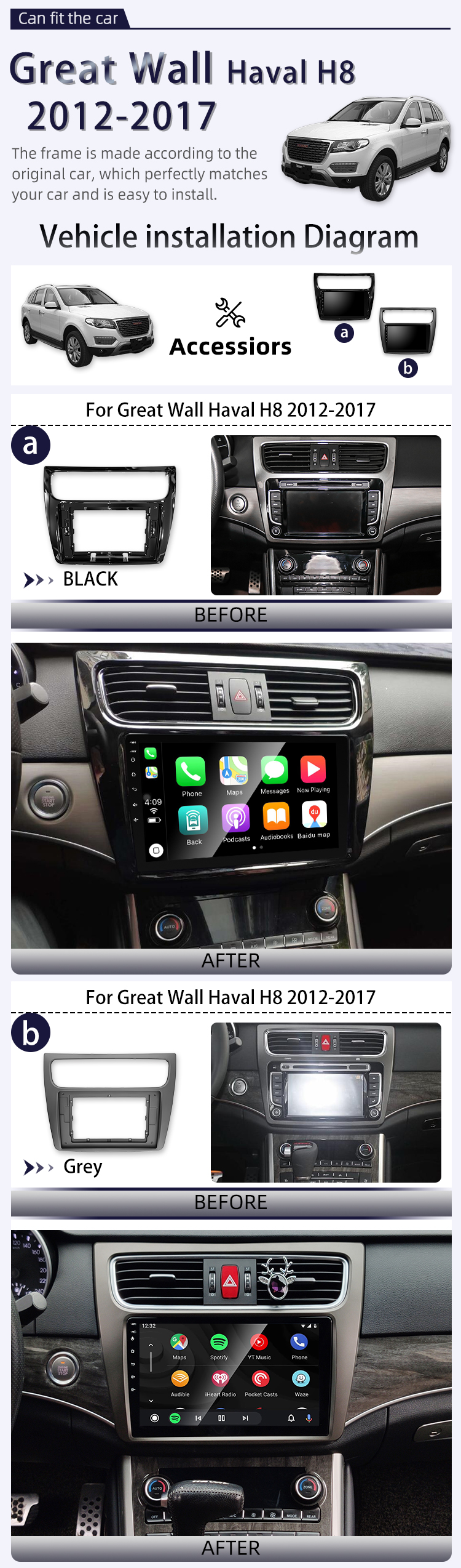 For Great Wall Haval H8 2012-2017(图2)